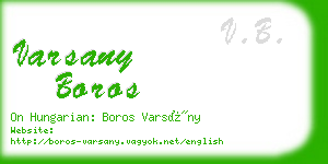 varsany boros business card